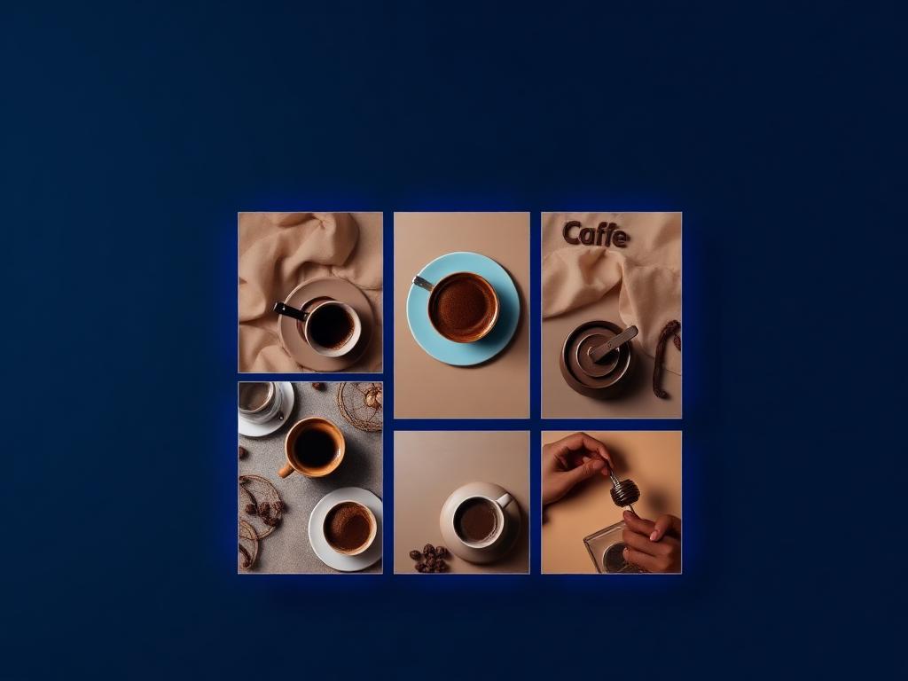 Social media content grid designed for The Ambience Cafe